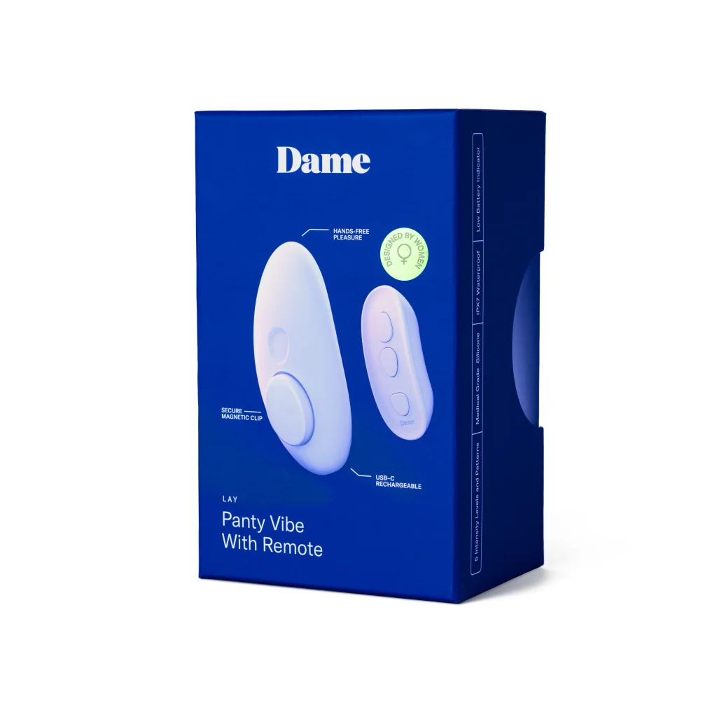 Dame Lay Panty Vibe kék termékcsomagolása fehér háttéren